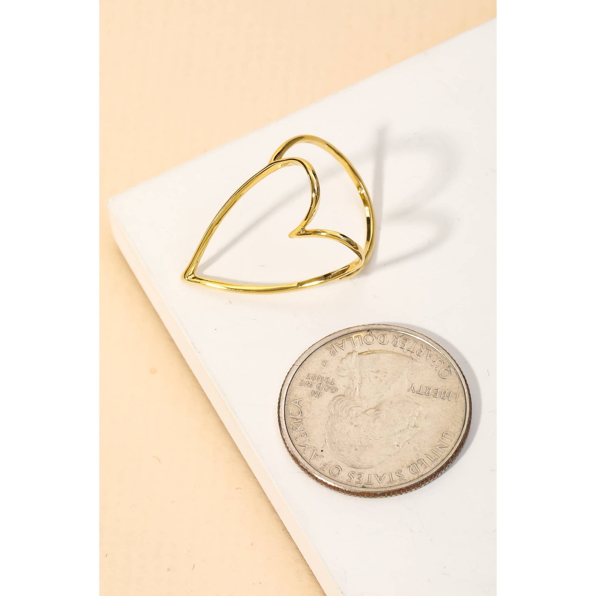 Gold Heart Cut Out Ring - Purpose + Passion Boutique