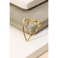 Gold Heart Cut Out Ring - Purpose + Passion Boutique