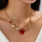 Gold Hearts Key Bow Love Necklace - Purpose + Passion Boutique
