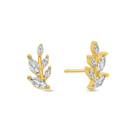 Gold Leaf Studs - Purpose + Passion Boutique