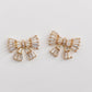 Gold Maxi Sparkler Statement Stud Bow Earrings - Purpose + Passion Boutique