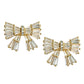 Gold Maxi Sparkler Statement Stud Bow Earrings - Purpose + Passion Boutique