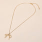 Gold Metal Bow Pendant Necklace - Purpose + Passion Boutique