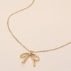 Gold Metal Bow Pendant Necklace - Purpose + Passion Boutique