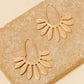 Gold Metallic Leaf Fringe Hoop Earrings - Purpose + Passion Boutique
