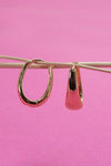 Gold Oval Chunky Huggie Hoops - Purpose + Passion Boutique