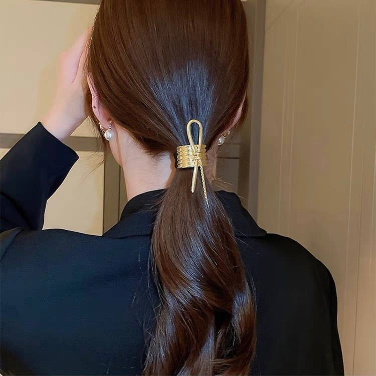 Gold Ponytail Hook Cuff - Purpose + Passion Boutique