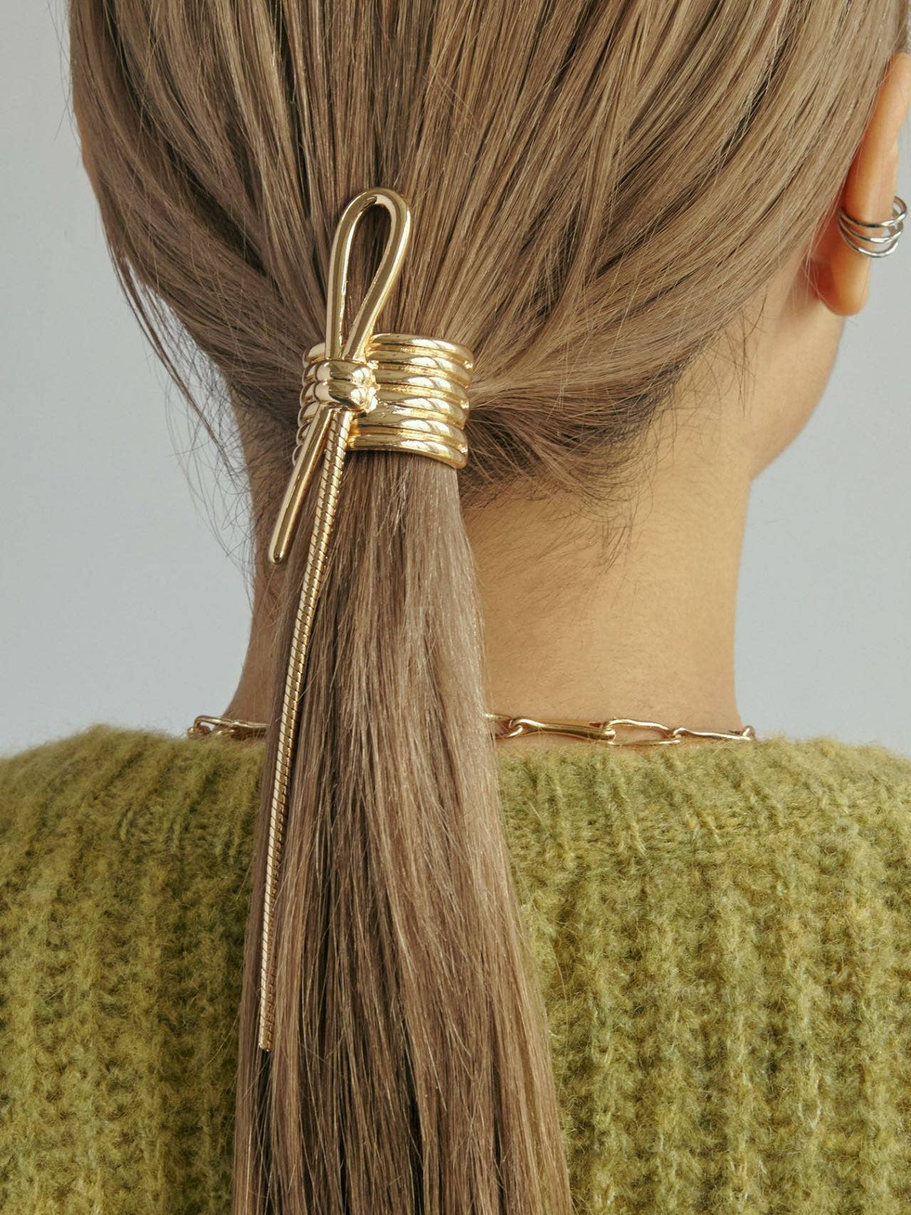 Gold Ponytail Hook Cuff - Purpose + Passion Boutique