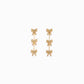 Gold Triple CZ Pave Bow by the Yard Drop Earrings - Purpose + Passion Boutique