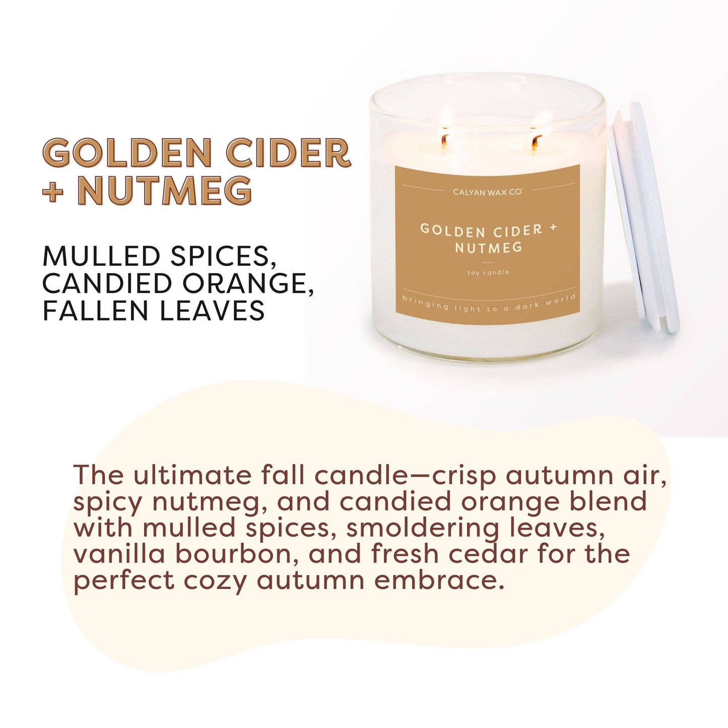 Golden Cider + Nutmeg Candle - Purpose + Passion Boutique