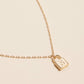 Golden Initial Lock Pendant Necklace - Purpose + Passion Boutique