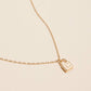 Golden Initial Lock Pendant Necklace - Purpose + Passion Boutique