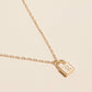 Golden Initial Lock Pendant Necklace - Purpose + Passion Boutique