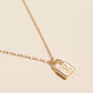 Golden Initial Lock Pendant Necklace - Purpose + Passion Boutique