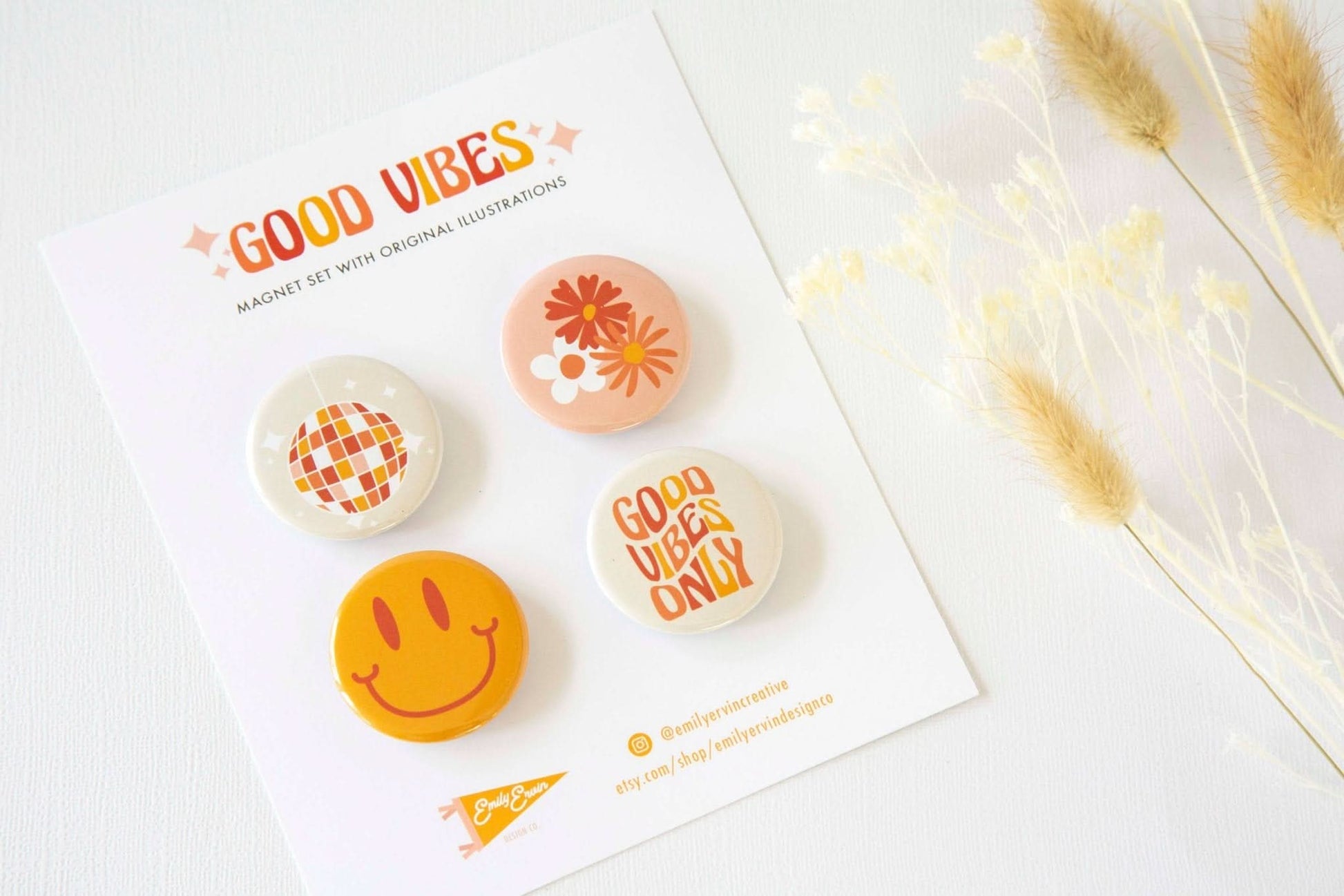 Good Vibes Magnet Set - Purpose + Passion Boutique