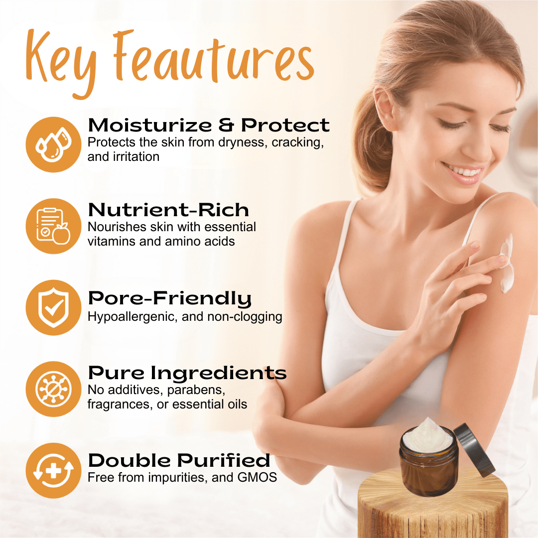 Grass - Fed Tallow & Wild Honey Skin Balm | 2 oz Glass Jar - Purpose + Passion Boutique