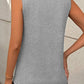 Gray Pleated Crewneck Tank Top - Purpose + Passion Boutique