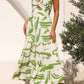 Green Abstract Twist Swing Maxi Dress - Purpose + Passion Boutique