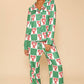 Green Candy Cane Pajamas (2pc) - Purpose + Passion Boutique