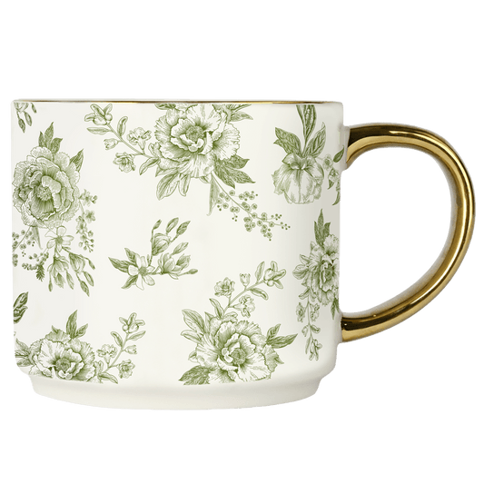 Green Delft Coffee Mug - Purpose + Passion Boutique