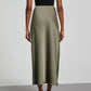 Green Glossy Mid Length Skirt - Purpose + Passion Boutique