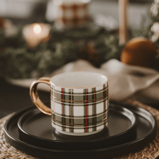 Green Plaid Coffee Mug - Purpose + Passion Boutique