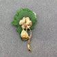 Green Resin Peony Flower Brooch - Purpose + Passion Boutique