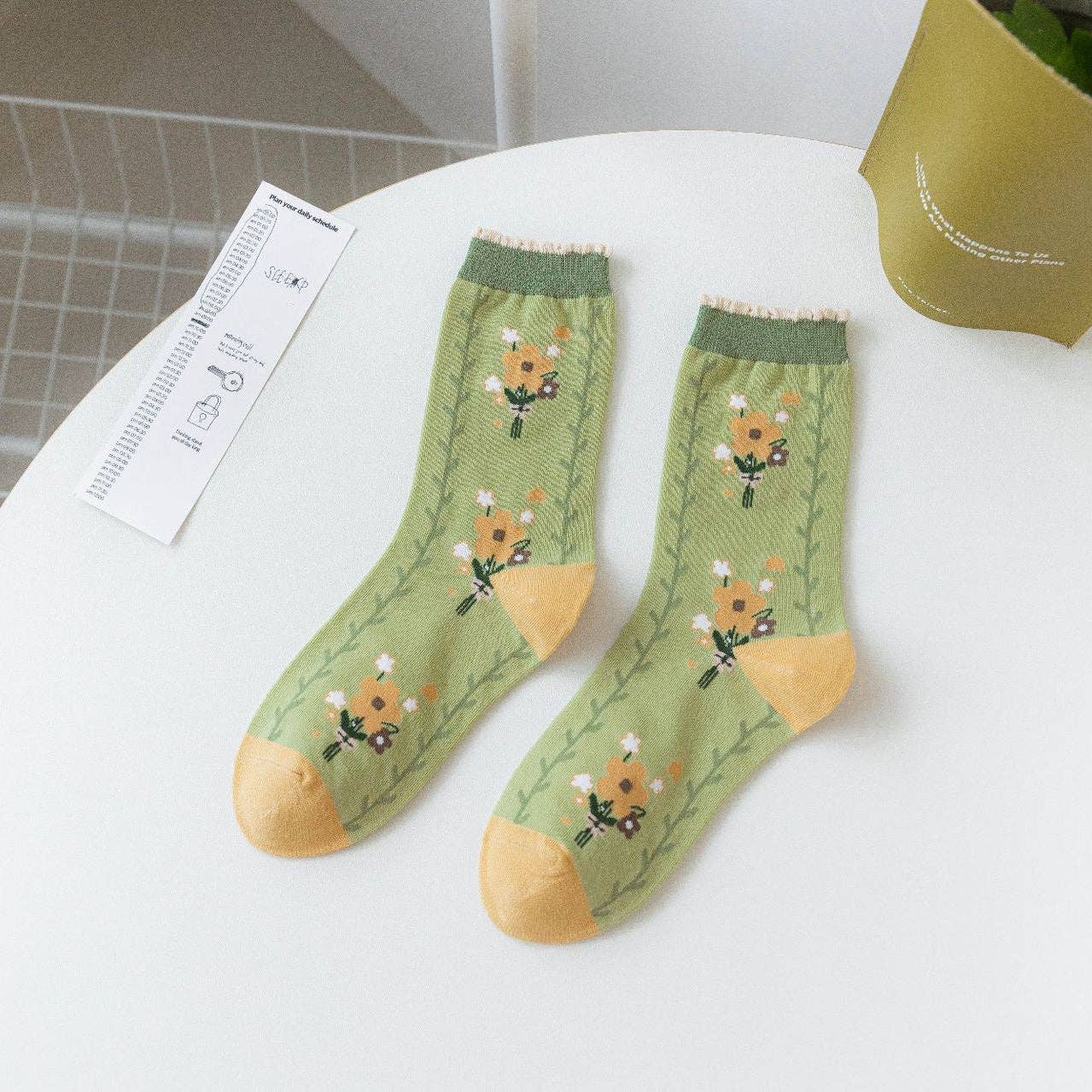 Green Series Women's Crew Socks - Purpose + Passion Boutique