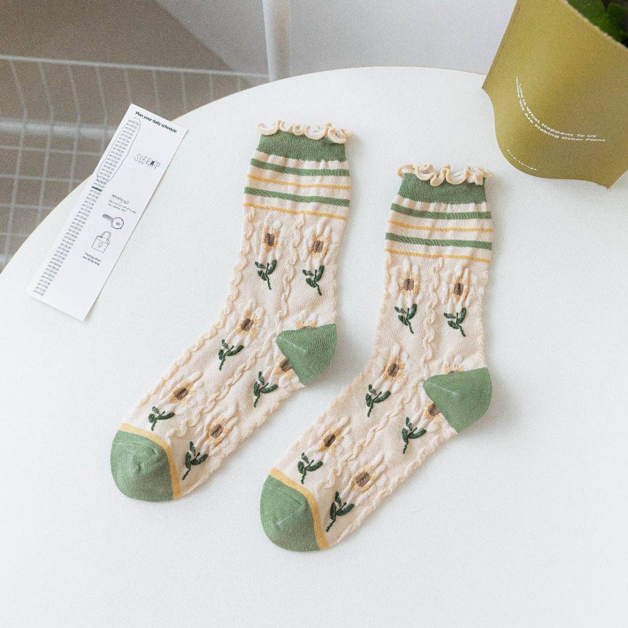 Green Series Women's Crew Socks - Purpose + Passion Boutique