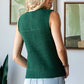 Green Solid Vest - Purpose + Passion Boutique