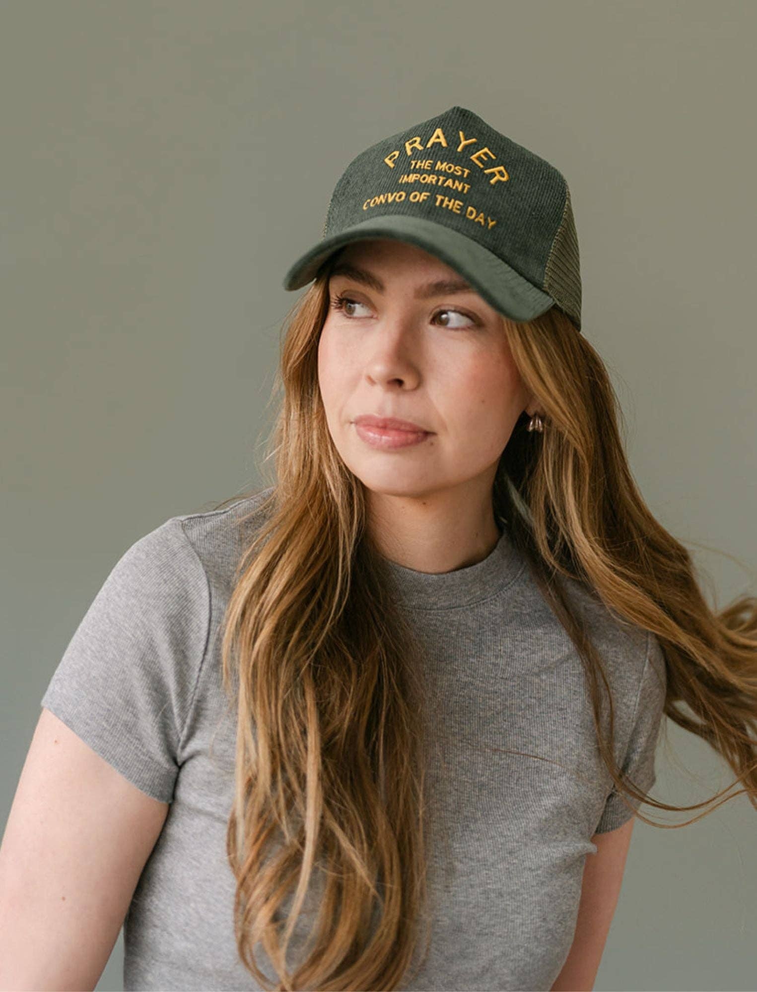 Green + Yellow Prayer Hat - Purpose + Passion Boutique