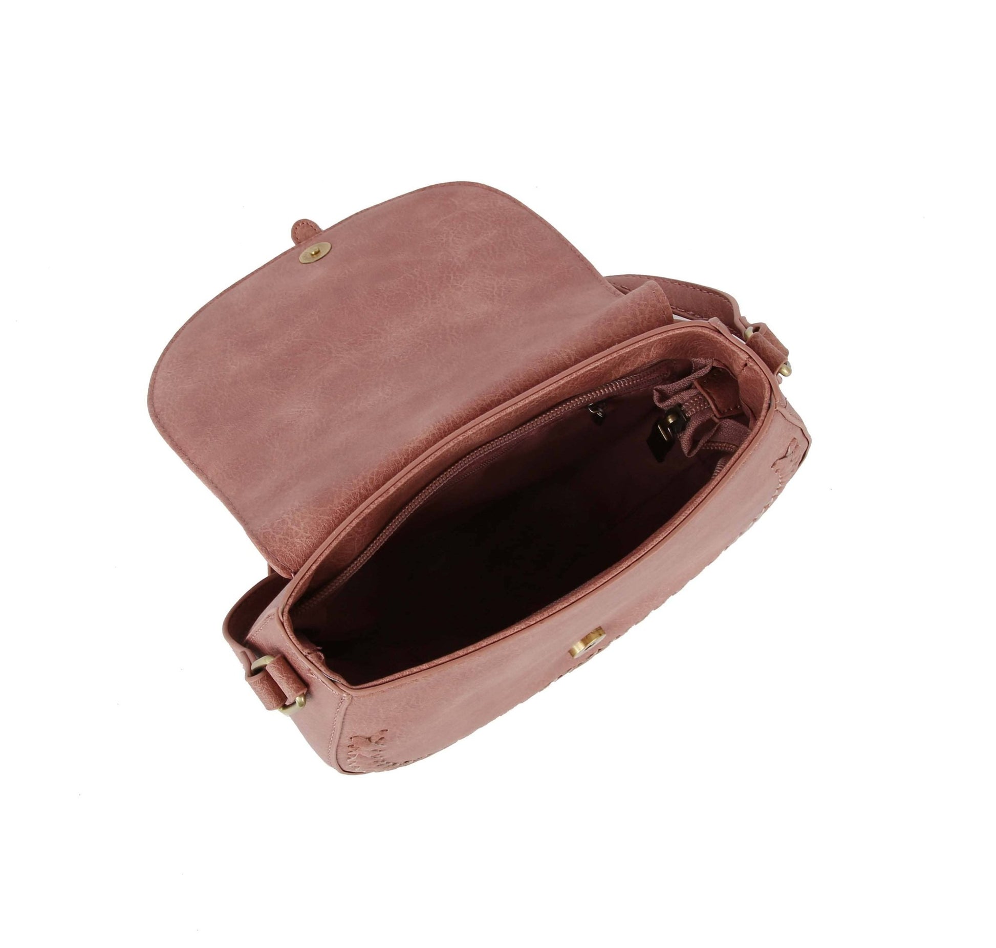 Grey Crossbody Leather Purse Shoulder Bag - Purpose + Passion Boutique