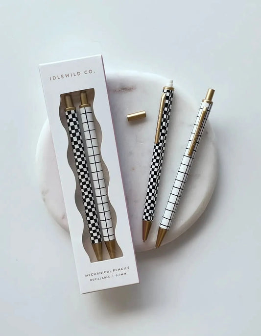 Grid & Checks Mechanical Pencils - Purpose + Passion Boutique
