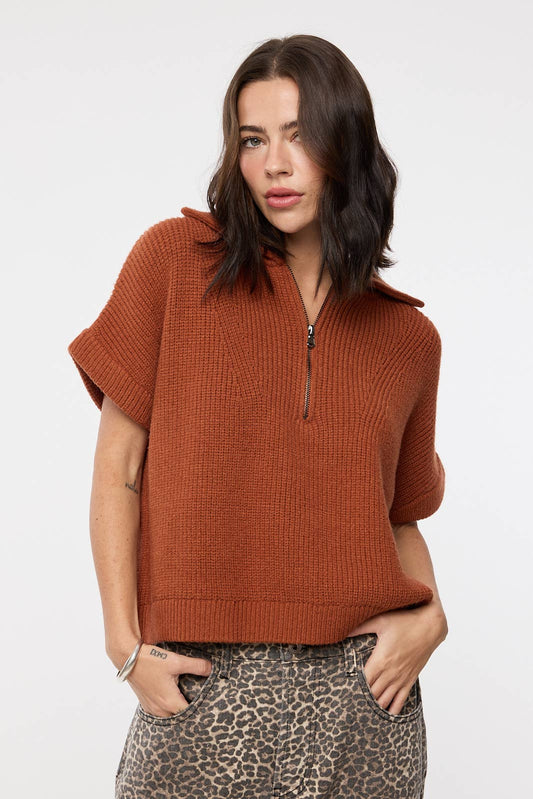 Half - Zip Pullover Sweater - Purpose + Passion Boutique