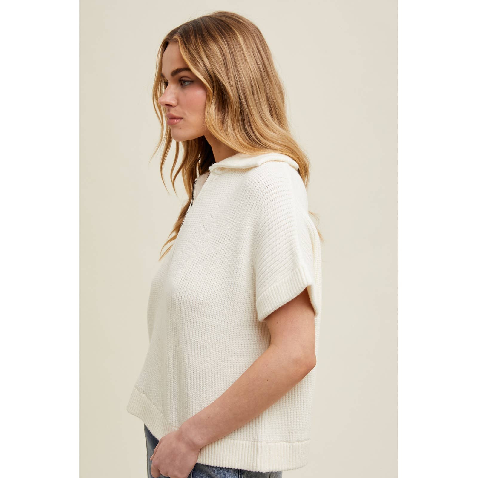 Half - Zip Pullover Sweater - Purpose + Passion Boutique