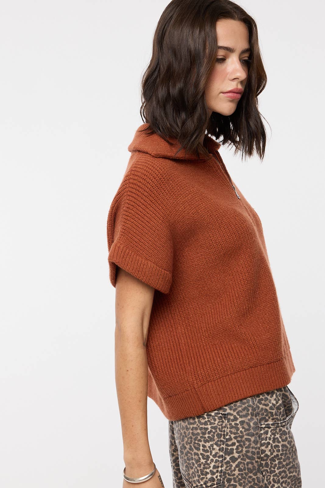 Half - Zip Pullover Sweater - Purpose + Passion Boutique
