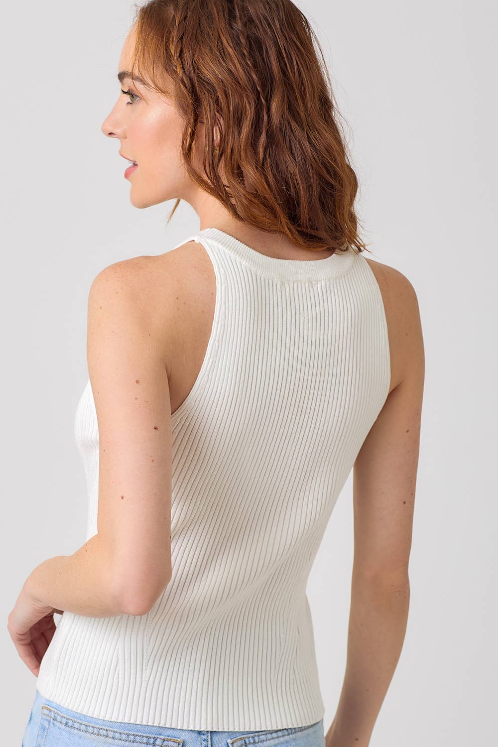 Halter Neck Ribbed Tank - Purpose + Passion Boutique