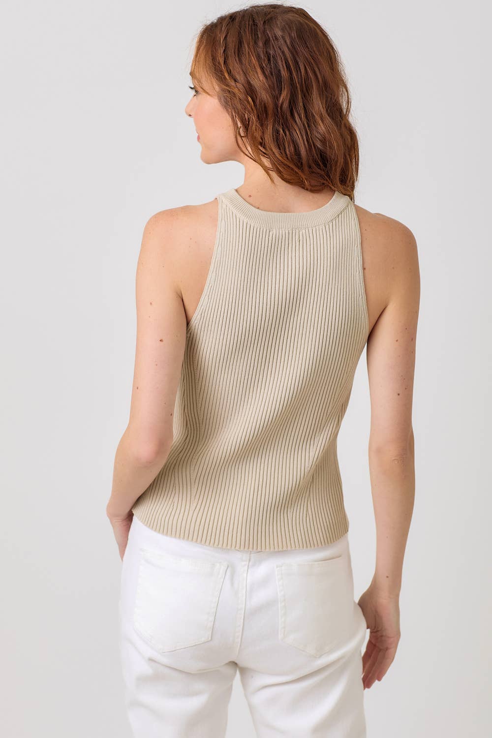 Halter Neck Ribbed Tank - Purpose + Passion Boutique
