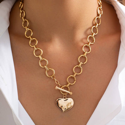 Hammered Heart Toggle Necklace - Purpose + Passion Boutique