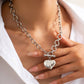 Hammered Heart Toggle Necklace - Purpose + Passion Boutique