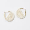Handmade Cottom Macrame Hoop Earrings - Purpose + Passion Boutique