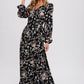 Hazelnut Floral Print Wrap Maxi Dress - Purpose + Passion Boutique