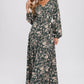 Hazelnut Floral Print Wrap Maxi Dress - Purpose + Passion Boutique