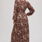 Hazelnut Floral Print Wrap Maxi Dress - Purpose + Passion Boutique