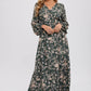 Hazelnut Floral Print Wrap Maxi Dress - Purpose + Passion Boutique