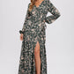 Hazelnut Floral Print Wrap Maxi Dress - Purpose + Passion Boutique