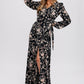 Hazelnut Floral Print Wrap Maxi Dress - Purpose + Passion Boutique