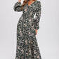 Hazelnut Floral Print Wrap Maxi Dress - Purpose + Passion Boutique