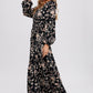 Hazelnut Floral Print Wrap Maxi Dress - Purpose + Passion Boutique