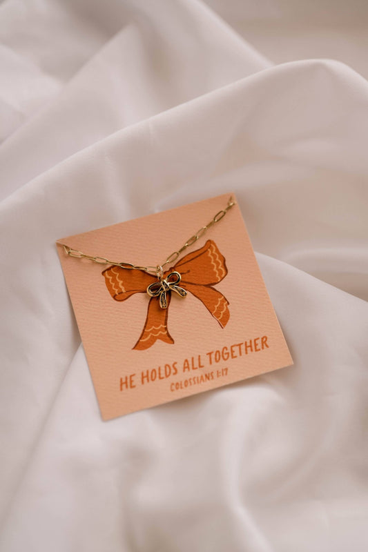 He Holds All Together Charm Necklace - Purpose + Passion Boutique